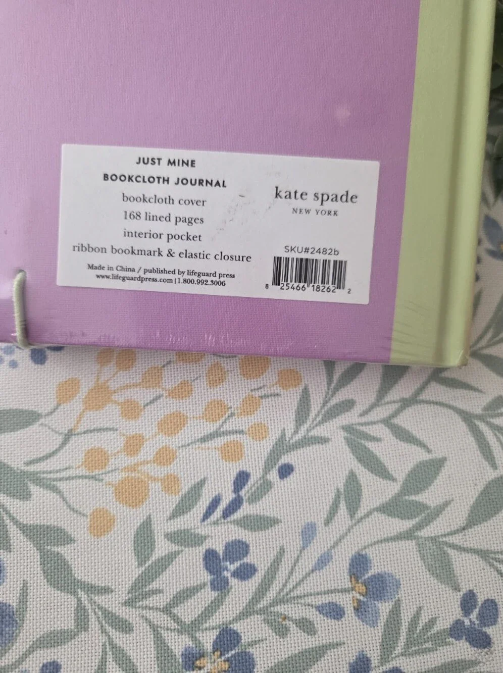 kate spade pink and light green hardcover journal
